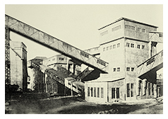 Coal tower and coal mixer of the coking plant and coal mine Carolinenglück in Bochum